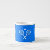 Tennis Rackets Blue Background Espresso Kop (Voorkant)