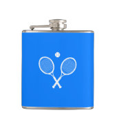 Tennis Rackets Blue Background Heupfles (Voorkant)