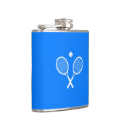 Tennis Rackets Blue Background Heupfles (Rechts)