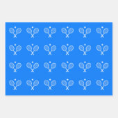 Tennis Rackets Blue Background Inpakpapier Vel (Voorkant 2)