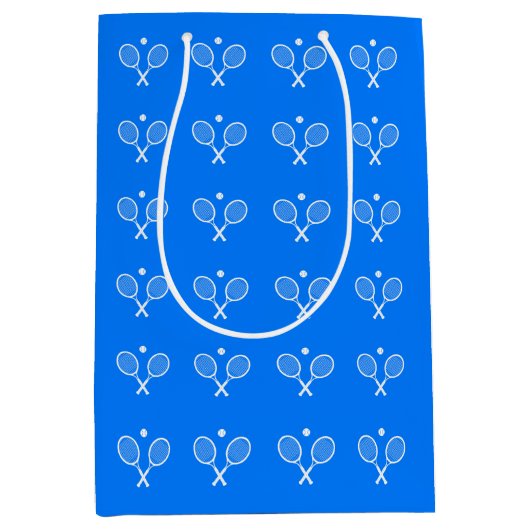 Tennis Rackets Blue Background Medium Cadeauzakje