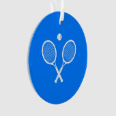 Tennis Rackets Blue Background Ornament (voorkant)