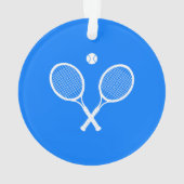 Tennis Rackets Blue Background Ornament (achterkant)