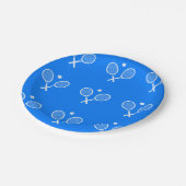 Tennis Rackets Blue Background Papieren Bordje (Gekanteld)