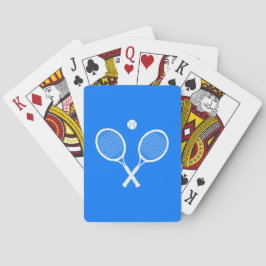 Tennis Rackets Blue Background Pokerkaarten