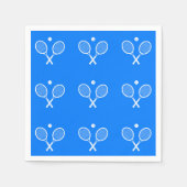 Tennis Rackets Blue Background Servet (Voorkant)
