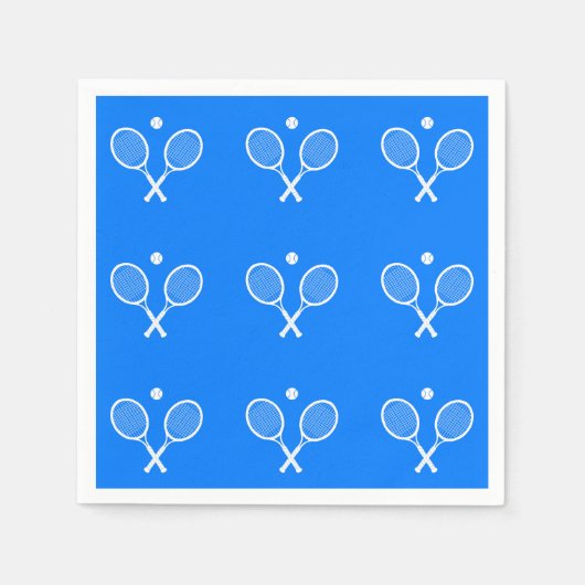 Tennis Rackets Blue Background Servet (Voorkant)
