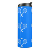 Tennis Rackets Blue Background Thermosbeker (Gedraaid links)