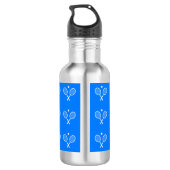 Tennis Rackets Blue Background Waterfles (Achterkant)