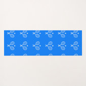 Tennis Rackets Blue Background Yogamat (Achterkant (horizontaal))