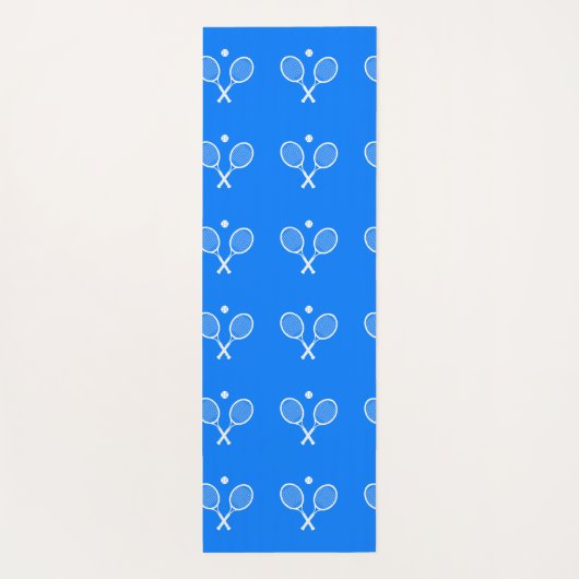 Tennis Rackets Blue Background Yogamat (Achterkant)