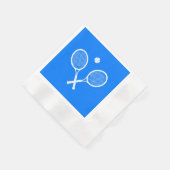 Tennis Rackets Blue Party Servet (Hoek)