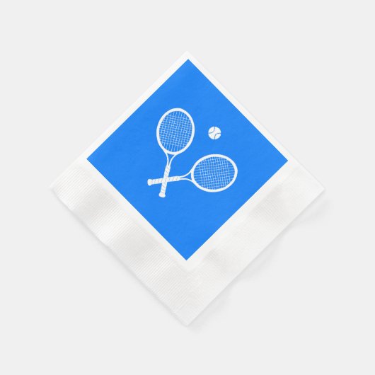 Tennis Rackets Blue Party Servet (Hoek)