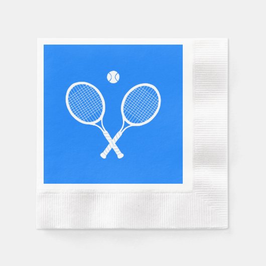 Tennis Rackets Blue Party Servet (Voorkant)