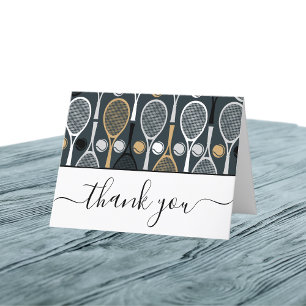 Tennis Rackets Coach Speler Bedankt Card