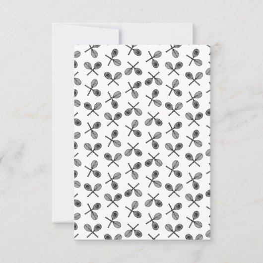 Tennis Rackets CUSTOM ACHTERGROND COLOR Bedankkaart (Voorkant)