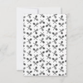 Tennis Rackets CUSTOM ACHTERGROND COLOR Bedankkaart (Achterkant)