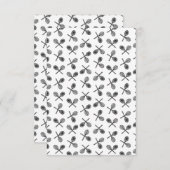 Tennis Rackets CUSTOM ACHTERGROND COLOR Bedankkaart (Voorkant / Achterkant)