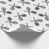 Tennis Rackets CUSTOM ACHTERGROND COLOR Cadeaupapier (Hoek)