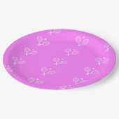 Tennis Rackets Deep Pink Achtergrond Papieren Bordje (Gekanteld)