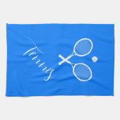 Tennis Rackets en Ball Blue Theedoek (Horizontaal)