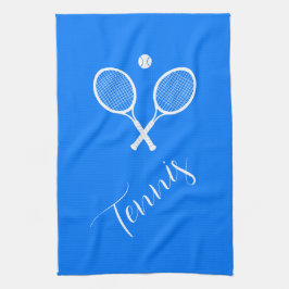 Tennis Rackets en Ball Blue Theedoek