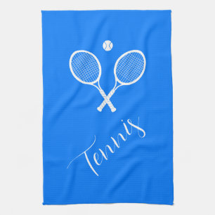 Tennis Rackets en Ball Blue Theedoek
