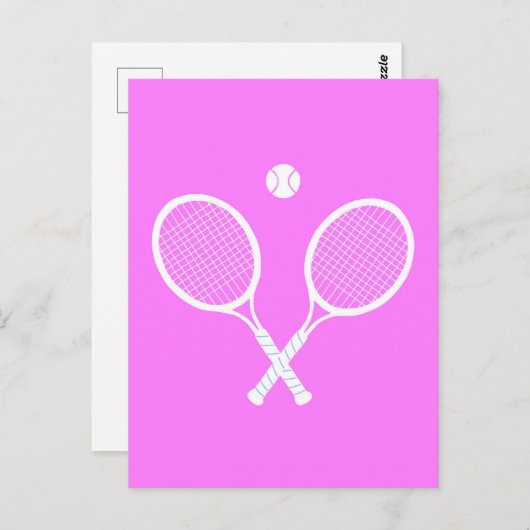 Tennis Rackets en Ball Briefkaart (Voorkant / Achterkant)