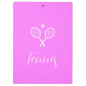 Tennis Rackets en Ball Deep Pink Klembord (Achterkant)
