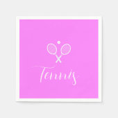 Tennis Rackets en Ball Deep Pink Servet (Voorkant)