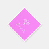 Tennis Rackets en Ball Deep Pink Servet (Hoek)