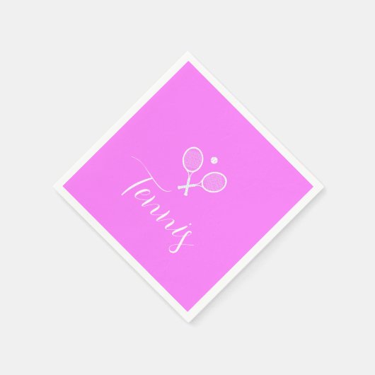 Tennis Rackets en Ball Deep Pink Servet (Hoek)