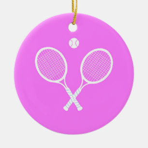 Tennis Rackets en Ball Keramisch Ornament