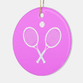 Tennis Rackets en Ball Keramisch Ornament (Links)