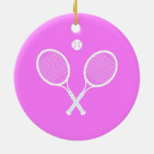 Tennis Rackets en Ball Keramisch Ornament (Achterkant)