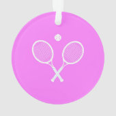 Tennis Rackets en Ball Ornament (achterkant)