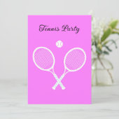Tennis Rackets en Ball Party Personalized Kaart (Staand voorkant)