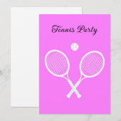 Tennis Rackets en Ball Party Personalized Kaart (Voorkant / Achterkant)