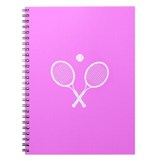 Tennis Rackets en Ball Party roze Notitieboek (Voorkant)