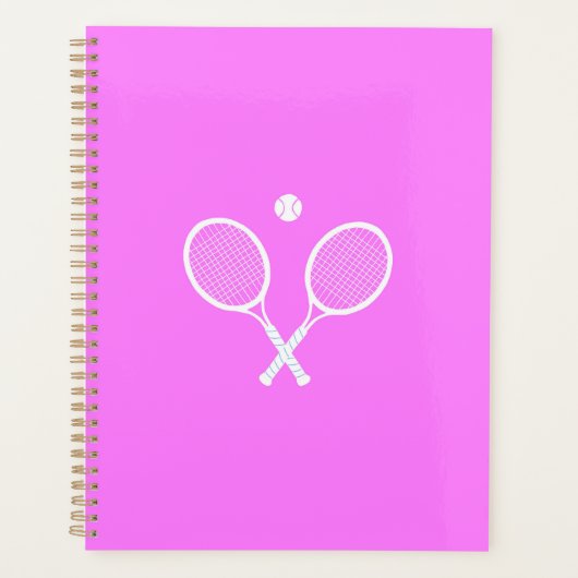 Tennis Rackets en Ball Party roze Planner (Voorkant)
