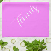 Tennis Rackets en Ball Pink Theedoek (Gevouwen)