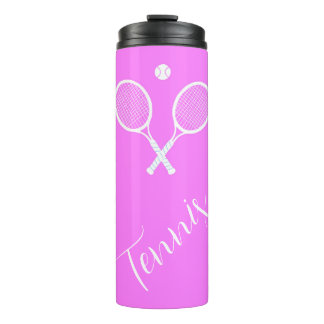 Tennis Rackets en Ball Pink Thermosbeker