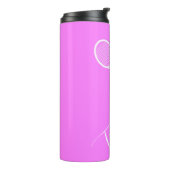 Tennis Rackets en Ball Pink Thermosbeker (Gedraaid links)
