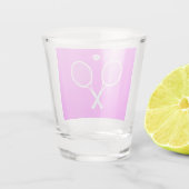 Tennis Rackets en Ball Shot Glas (Achterkant)