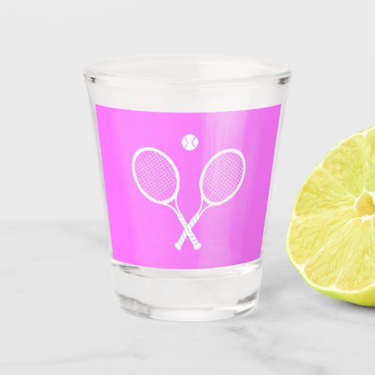 Tennis Rackets en Ball Shot Glas (Voorkant)