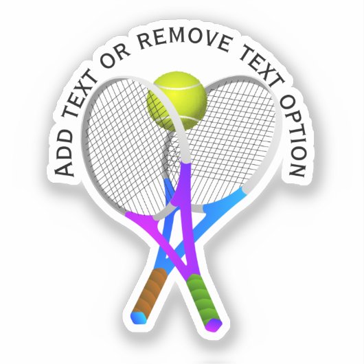Tennis Rackets en Ball Sticker (Voorkant)