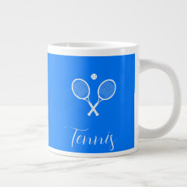 Tennis Rackets en Ball Ultramarine Blue Grote Koffiekop