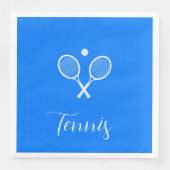 Tennis Rackets en Ball Ultramarine Blue Servet (Voorkant)