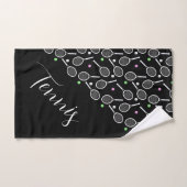Tennis Rackets en Balls Black Bad Handdoek (Handdoek)