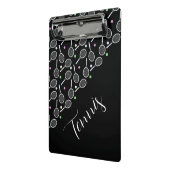 Tennis Rackets en Balls Black Mini Klembord (Angled2)